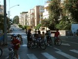 Tel Aviv kids bike riding on Yom Kippur