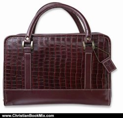 Christian Book Review: Reptile Leather Extra Large Wine Bible Cover by Zondervan