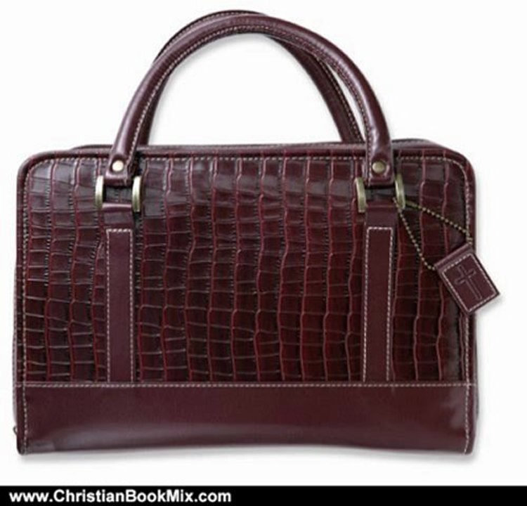 Christian Book Review: Reptile Leather Extra Large Wine Bible Cover by Zondervan