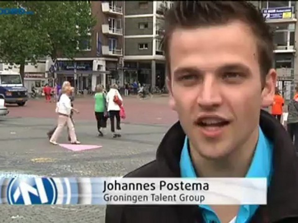 Actie op Grote Markt om Floriade naar Groningen te krijgen - RTV Noord