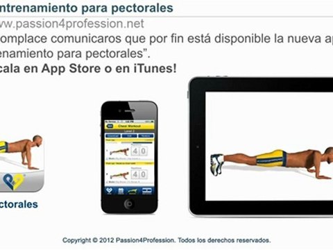 Aplicación Entrenamiento para pectorales - iPhone iPad