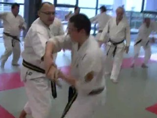 Défense contre attaque pointé couteau de face par "bec de cygne"