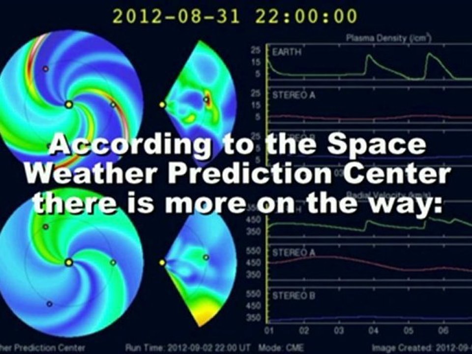 SOLAR ACTIVITY UPDATE: Geomagnetic Storm Subsides, More in the Forecast (Sep 4th, 2012).