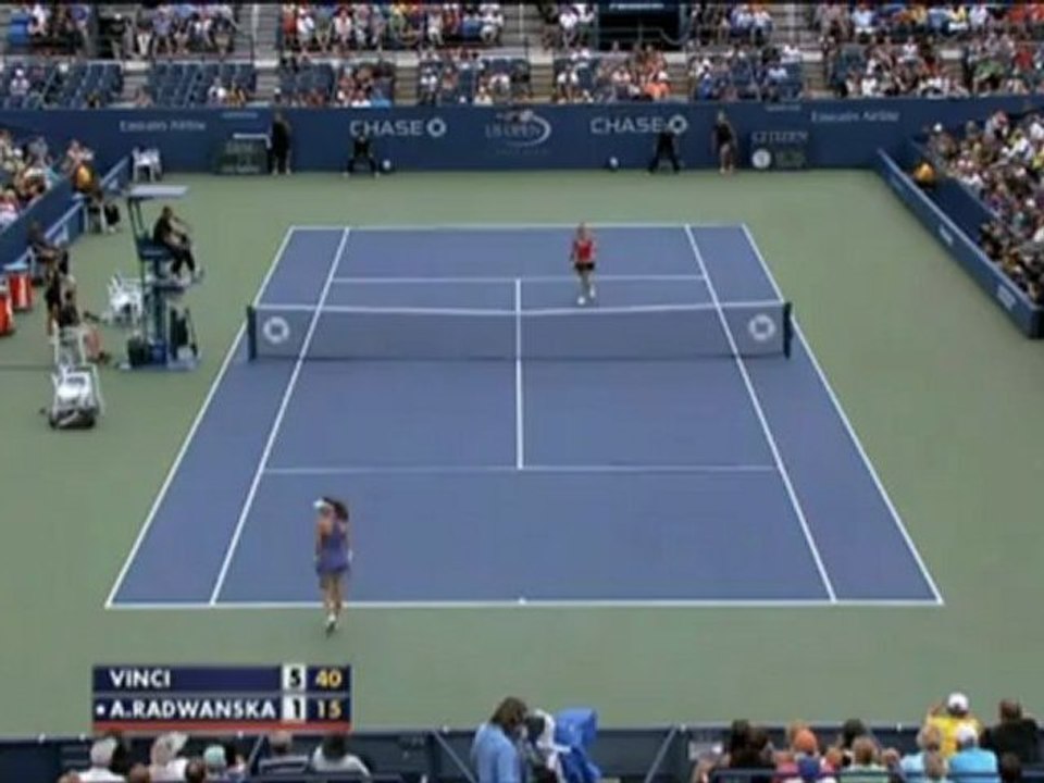 US Open: Vinci wirft Radwanska raus, jetzt Italien-Duell