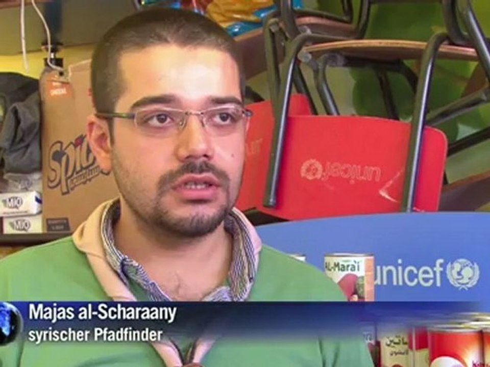 Syrische Flüchtlinge harren in Schulen aus