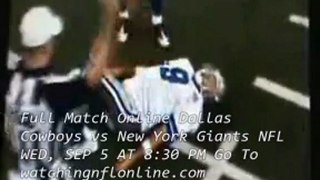 Watch Dallas Cowboys vs New York Giants Live Stream 5th Sep 2012