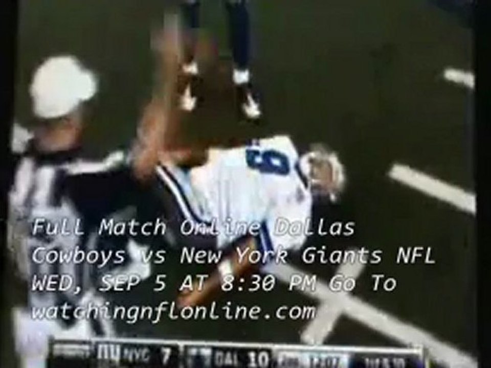 Watch Dallas Cowboys vs New York Giants Live Stream 5th Sep 2012