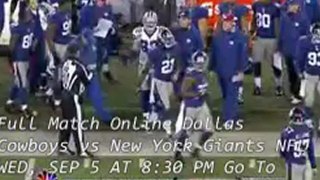 Dallas Cowboys vs New York Giants Live Online Match 5th Sep 2012