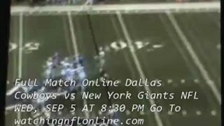 Dallas vs New York Giants Full Match Live Stream
