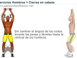 Ejercicios para hombros : Cierres en cabezaPresentación de ejercicios para desarrollar los hombros a través de animaciones.