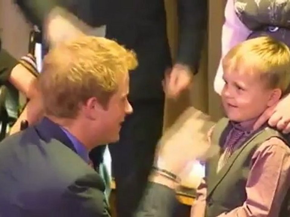 Boy's message to Prince Harry: "Glad you've got your clothes on"