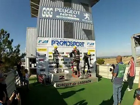 podium 2ème course A promo decouverte Ledenon 2 septembre 2012