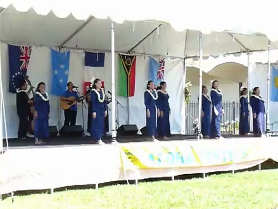 Fantastic Hula Dancers Performing on Stage, 2012