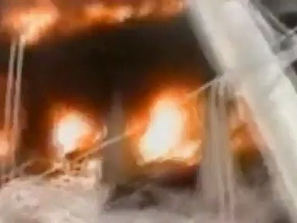 Syrian city in flames