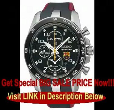 New Seiko Mens FC Barcelona Limited Edition Sportura Chronograph SNAE93 Watch Best Price