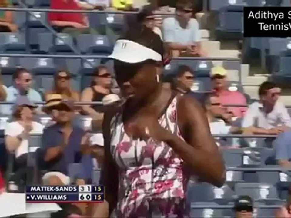 Williams vs Mattek Sands 2012 US Open Highlights