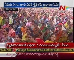 CM Kiran speech at Indiramma bata in kurnool