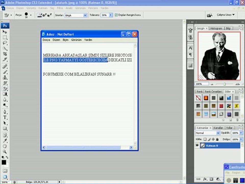 PhotoShop CS3 ile Png Yapımı