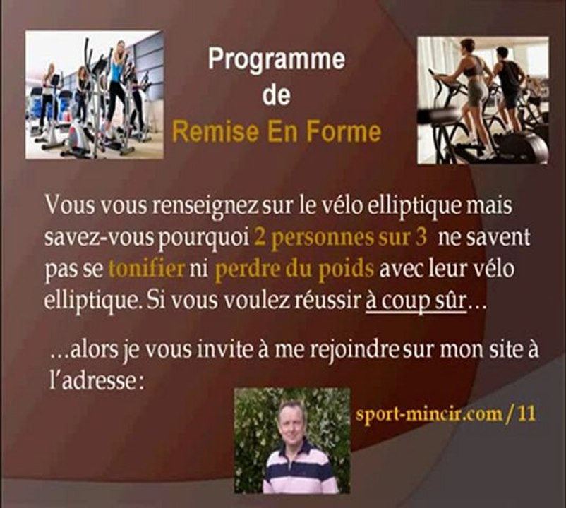 Velo elliptique fessiers