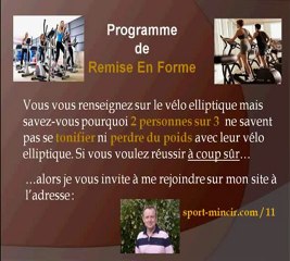 Velo elliptique fessiers