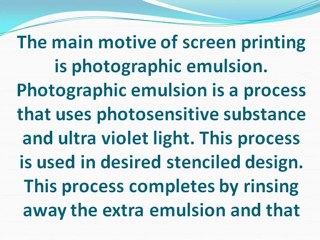 Screen printing and Embroidery