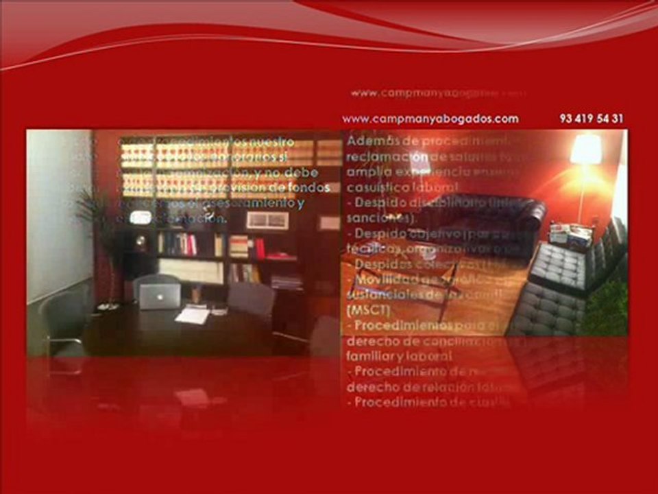 Abogados Barcelona Laborales. Incapacidad. Incapacidades. Invalideces. Abogados Campmany