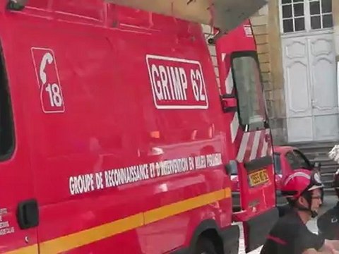 Arras : intervention du Grimp 62 au Palais Saint-Vaast