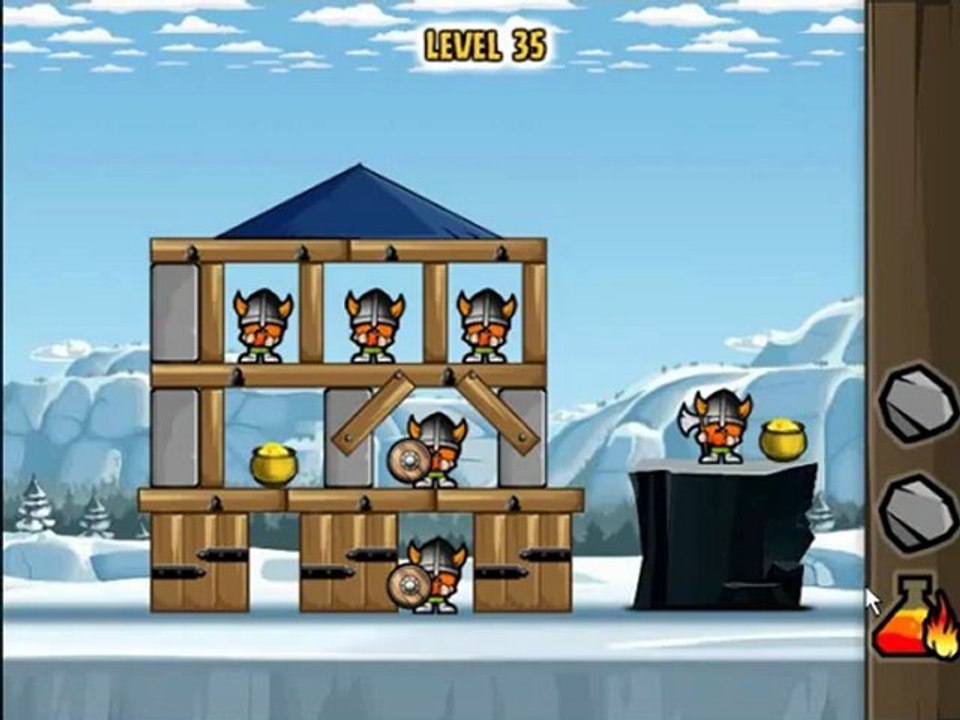 Siege Hero Viking Vengeance Walkthrough - Levels 19-35 - All Gold