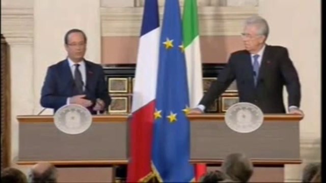 Roma - Villa Madama, incontro Monti-Hollande (04.09.12)