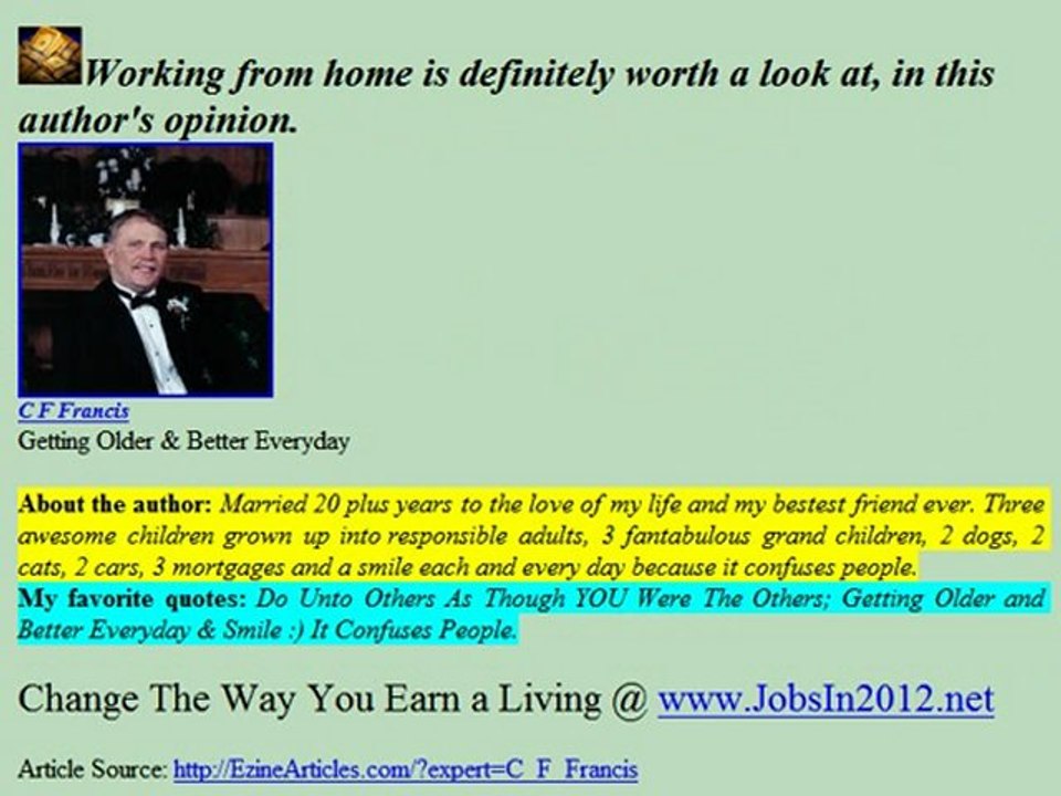 Earning a Living in 2012