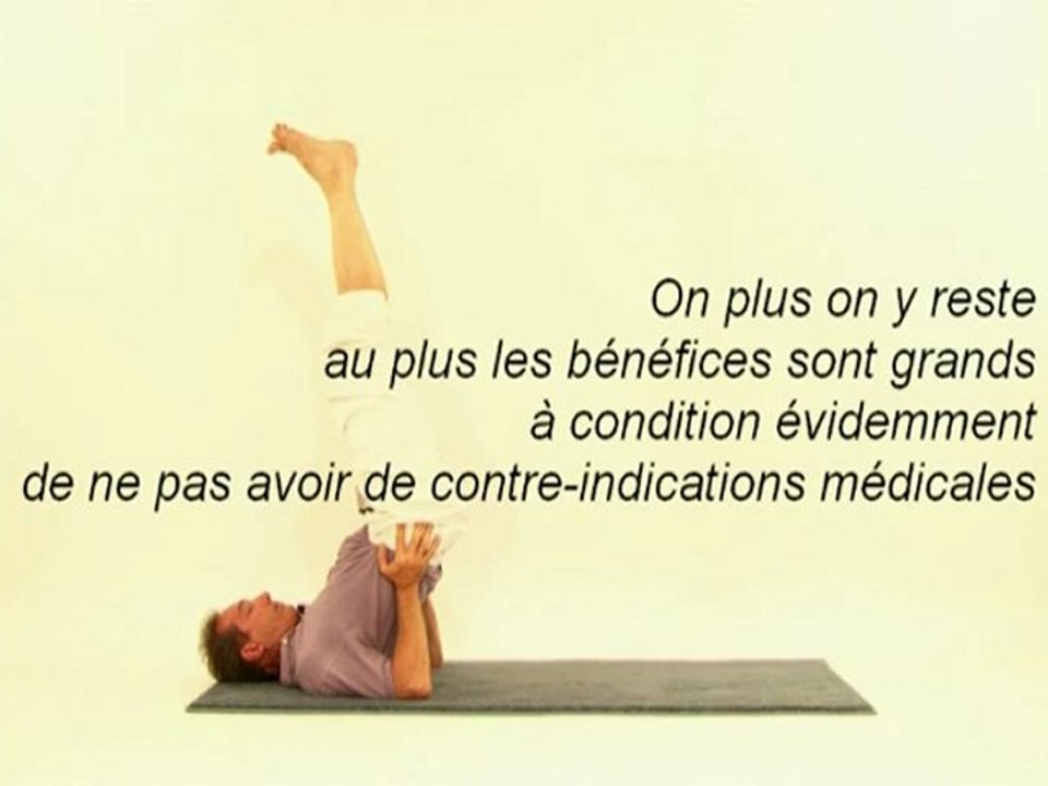 Yoga pose. Viparita karani  mudra