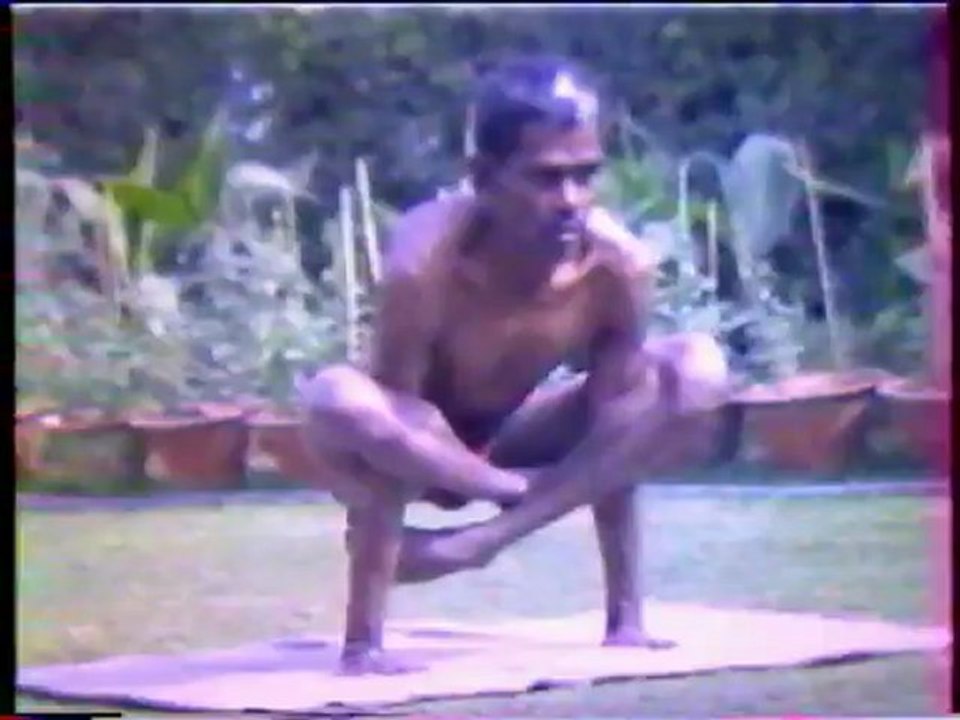 Yoga pose. Kukutasana, yoga from varanasi 2.