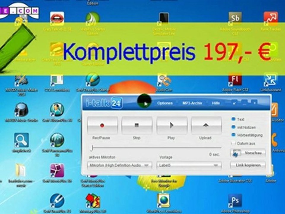 i-talk24  so werden Textbausteine hinterlegt