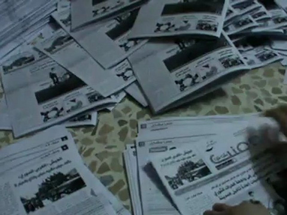 Production du journal "Raisons de mon pays" au Liban