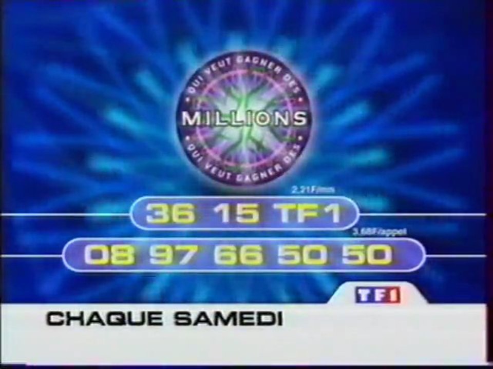 Bande Annonce De L'emission Qui Veut Gagner Des Millions Octobre 2000 TF1
