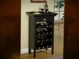 Wine cabinet with removable tray top in black with Merlot