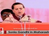 Sonia Gandhi in Maharashtra explains UPA government’s pro-poor policies