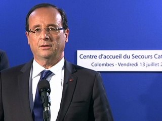 Allocution au centre du Secours catholique de Colombes