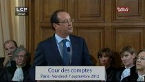 EVENEMENT,Discours de François Hollande devant la Cour des Comptes