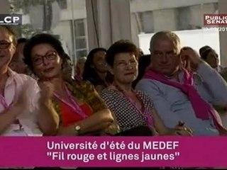 EVENEMENT,Université d'été du Medef - Table ronde "Fil rouge et lignes jaunes"