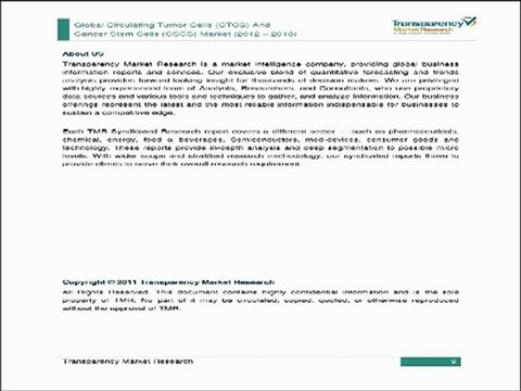 Circulating Tumor Cells (Ctcs) And Cancer Stem Cells (Cscs) Market - Global Industry Size, Market Share, Trends, Analysis, And Forecasts 2012 - 2018