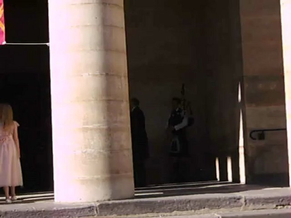 Un grand mariage franco-écossais : l'acceuil à l'église