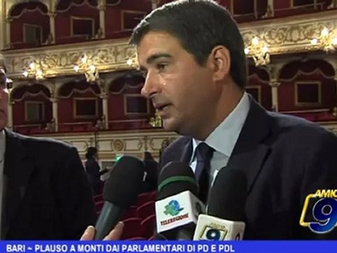 Bari | Plauso a Monti dai parlamentari di PD E PDL