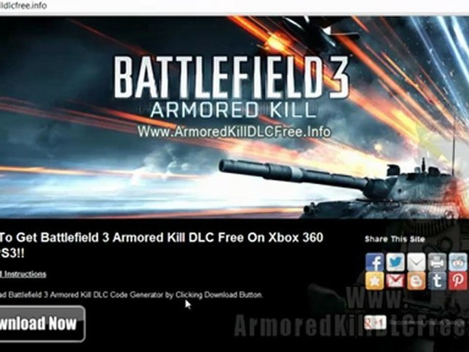 Battlefield 3 Armored Kill DLC Free Giveaway