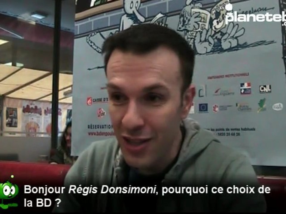 Régis Donsimoni en interview pour PlaneteBD.com