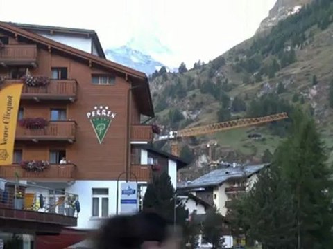 1. Sonne und 1. Schnee am 31. Aug 2012 - Matterhorn in Zermatt