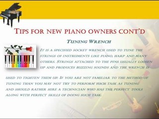Tips for new piano owners