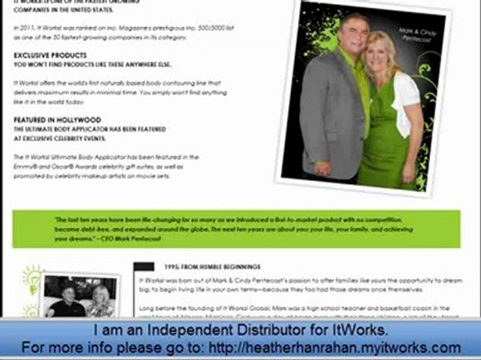 Make Money From Home With ItWorks - History of It Works Global