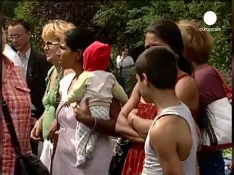 Gitanos rumanos protestan contra las expulsiones en Francia