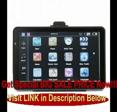BEST PRICE TouchGlobal 7.0 Touch Screen WinCE 6.0 GPS Navigator w/ Rearview Camera/Bluetooth/AV-In/4GB Maps TF Card